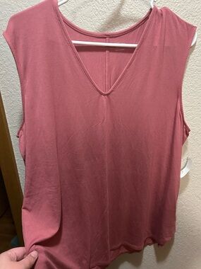 Daily Ritual Dusty Rose Short-Sleeve V-Neck Top